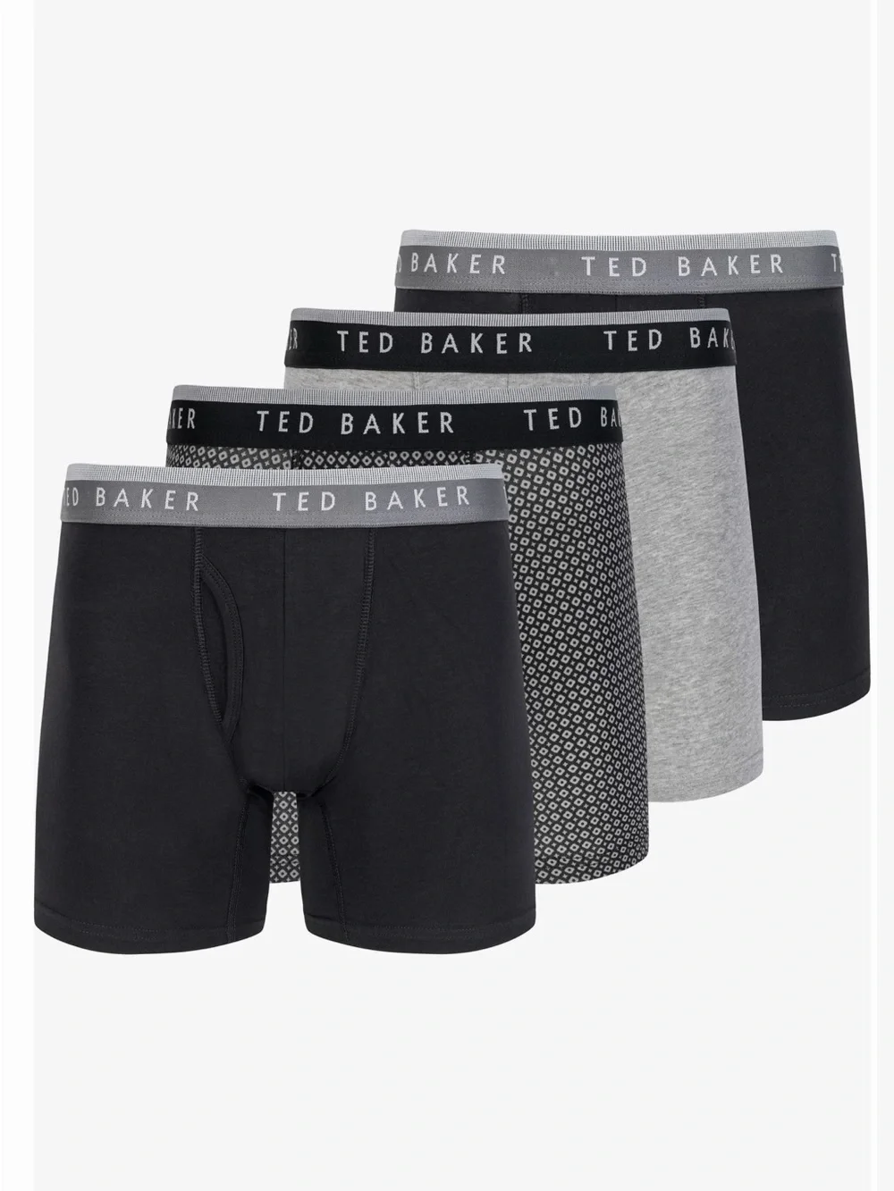 Ted Baker Stretch Cotton Boxer Briefs Boxer Briefs, 6” Inseam - 4-Pack